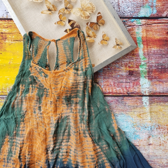 Lovers + Friends Tie Dye Mesh Mini Swing Dress S - Picture 3 of 10